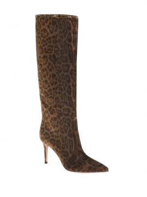 Členkové topánky s potlačou s leopardím vzorom Gianvito Rossi