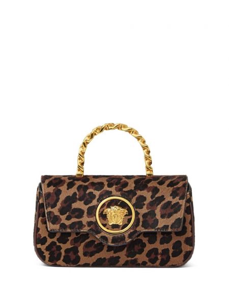 Leopar baskılı mini çanta Versace kahverengi