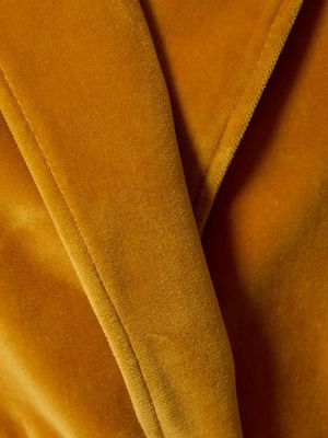 Aksamitny płaszcz Maria De La Orden żółty
