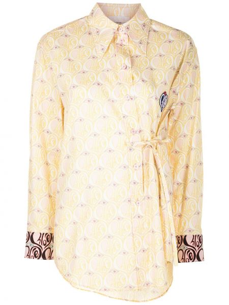 Camicia con stampa oversize Chloé giallo