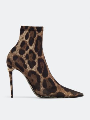 Леопардовые ботинки с принтом с животным принтом Dolce&gabbana