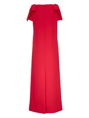 Sukienka długa z kokardką Carolina Herrera czerwona