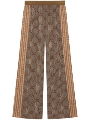 Pantaloni cu croială lejeră din jacard Gucci