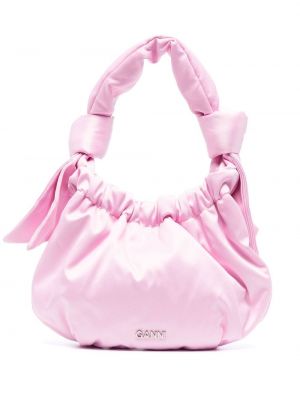 Чанта за ръка Ganni розово