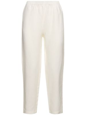 Pantalones de lino Lido blanco