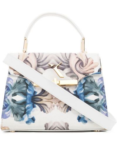 Trykt floral mini bag Saiid Kobeisy hvit