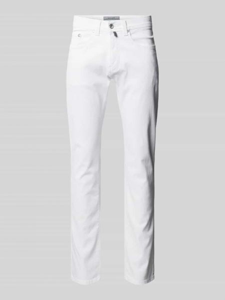 Spodnie w jednolitym kolorze Pierre Cardin białe