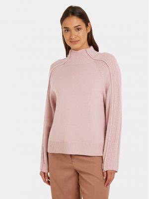 Laza szabású garbó Calvin Klein rózsaszín