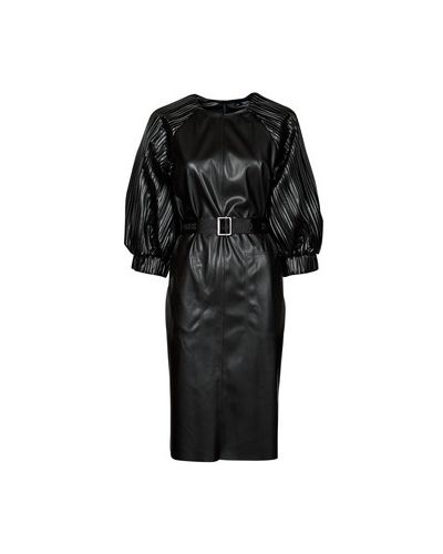 Sukienka mini skórzana ze skóry ekologicznej Karl Lagerfeld czarna