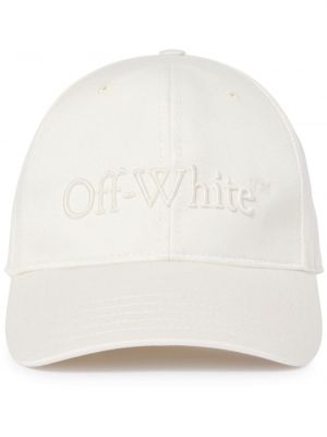 Шапка с козирки Off-white бяло