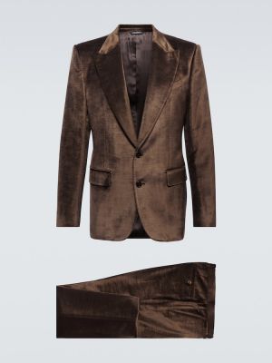Aksamitny garnitur Dolce&gabbana brązowy