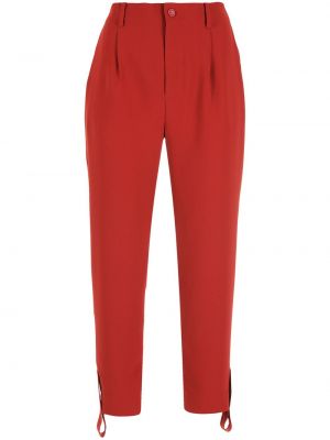 Spodnie drapowane Gloria Coelho czerwone