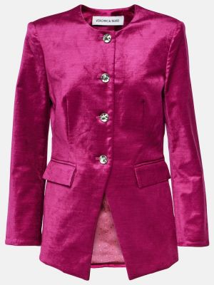Satenska jakna Veronica Beard ružičasta