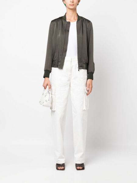 Straight fit džíny s oděrkami Givenchy bílé
