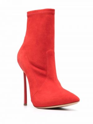 Kotníkové boty Casadei červené