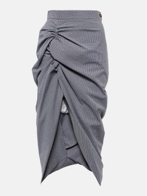 Jupe mi-longue en coton à carreaux Vivienne Westwood