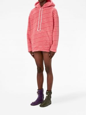 Siuvinėtas džemperis su gobtuvu Jw Anderson rožinė