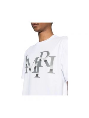 Camiseta de algodón con estampado Amiri blanco