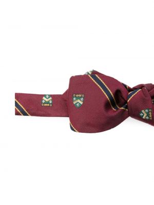 Jedwabny krawat z kokardką Polo Ralph Lauren czerwony