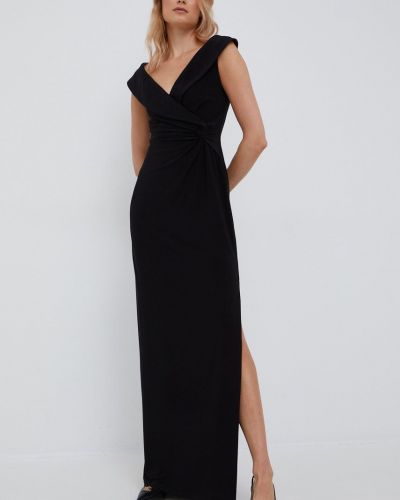Sukienka długa Lauren Ralph Lauren czarna