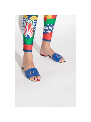 Sandali di pelle di pelle in pelle verniciata Dolce & Gabbana