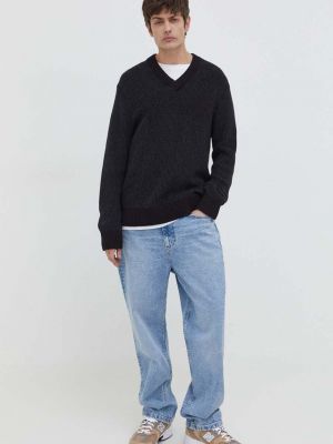 Pamučni pulover Tommy Jeans crna