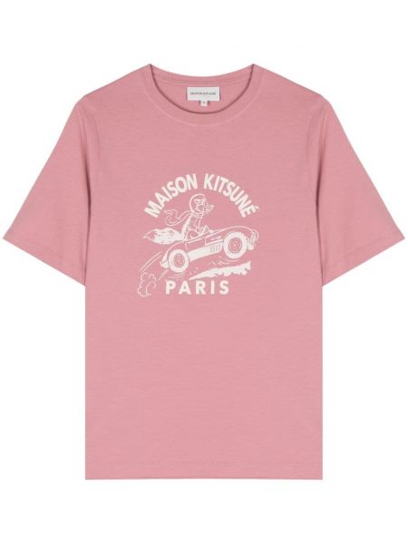 Tricou din bumbac Maison Kitsune roz