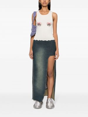 Džínová sukně s potiskem Cannari Concept modré