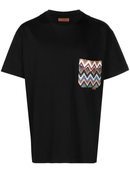 T-shirt med fickor Missoni svart