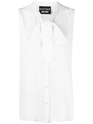 Blusa con lazo sin mangas Boutique Moschino blanco