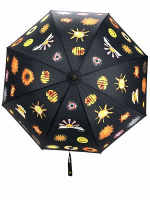 Parasol z printem Moschino, сzarny