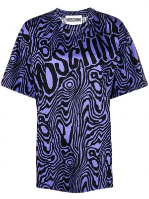 Tričko s potiskem se zebřím vzorem Moschino