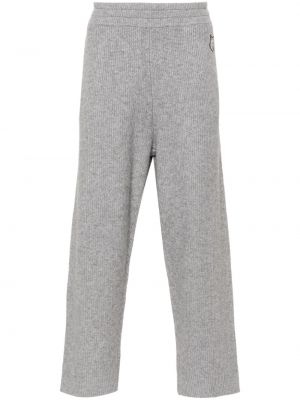 Pantalon droit avec applique Maison Kitsuné gris