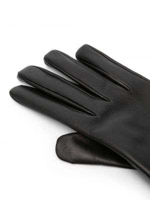 Kožené rukavice Saint Laurent černé