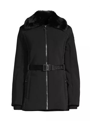 Куртка Clea с оторочкой из искусственного меха Fusalp, noir
