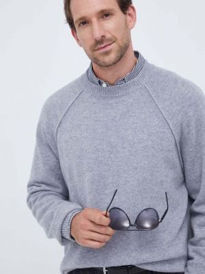 Sweter wełniany Calvin Klein szary