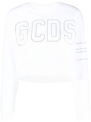 Sweatshirt mit spikes Gcds weiß