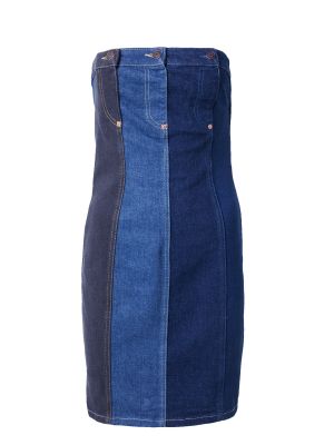 Džinsa auduma kleita Moschino Jeans zils