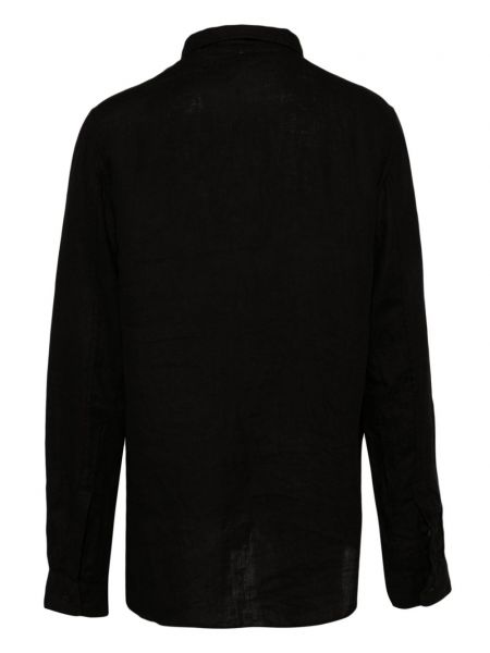 Klasická lněná košile Poème Bohémien černá