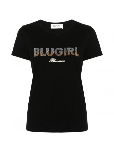 Polo majica sa dugačkim rukavima Blugirl crna