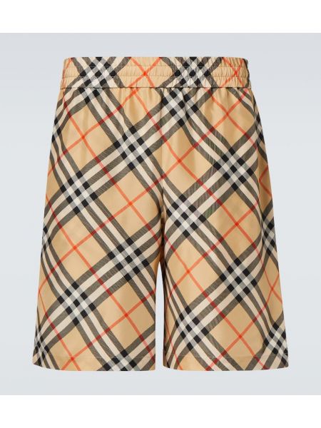 Kontrollerade silke bermudas Burberry beige