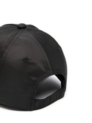 Satynowa czapka z daszkiem Emporio Armani czarna