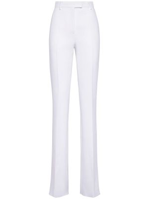 Rovné kalhoty s vysokým pasem Ferragamo bílé