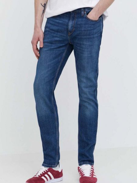 Niebieskie jeansy skinny Hugo