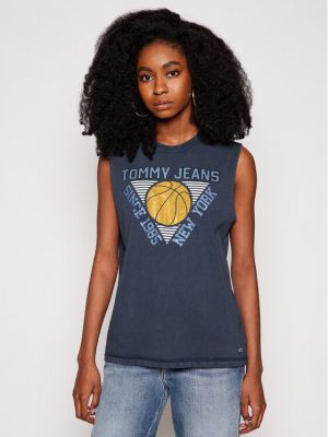 Tommy Jeans Halenka Basketball DW0DW09821 Tmavomodrá Relaxed Fit