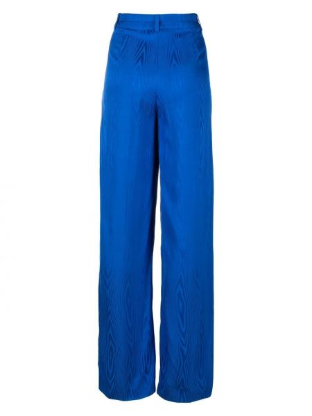 Hedvábné kalhoty Boutique Moschino modré
