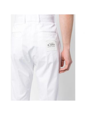 Pantalones chinos de cintura alta Dolce & Gabbana blanco