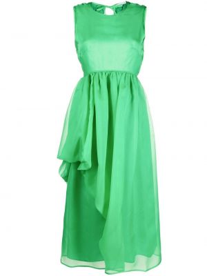 Asymetrické šaty bez rukávů Cecilie Bahnsen zelené
