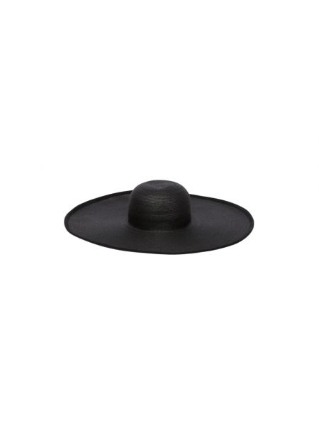 Słomiany kapelusz elegancki Max Mara czarny