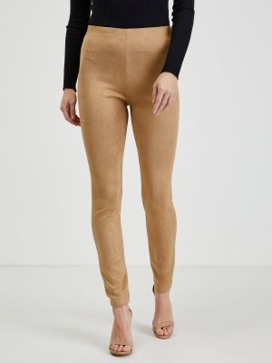 Hnědé semišové kalhoty Orsay